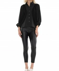 Why Dress Bat Winged Button-down Shirt TOPS