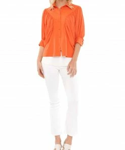 Why Dress Bat Winged Button-down Shirt TOPS