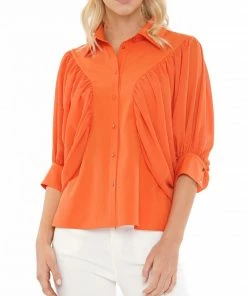 WHY DRESS Sales 31 Why Dress Bat Winged Button-down Shirt TOPS
