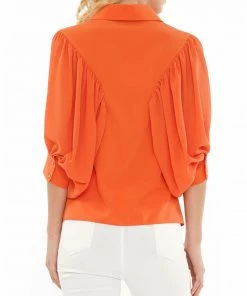 Why Dress Bat Winged Button-down Shirt TOPS