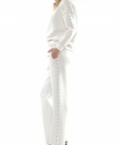 Why Dress Gem Detailed Wide-legged Pants