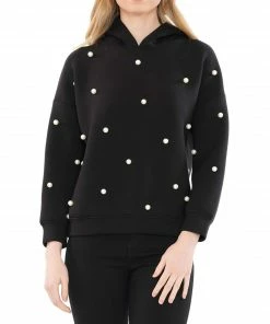 WHY DRESS Sales 17 Why Dress Pearl Embellished Hoodie NEW ARRIVALS