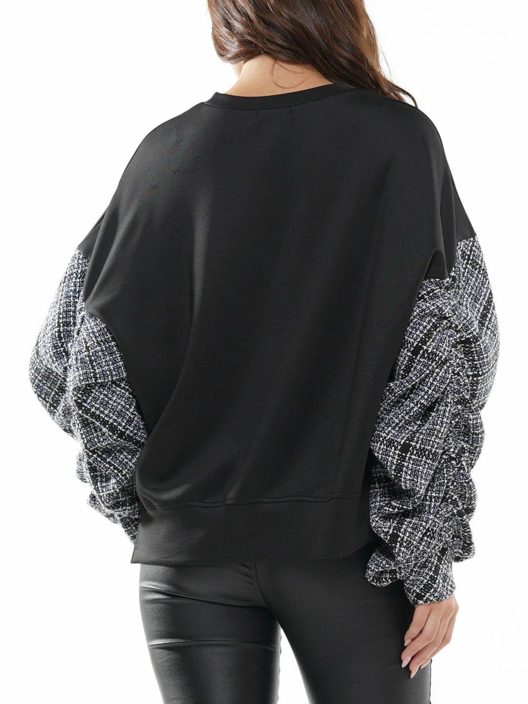 Why Dress Tweed Sleeve Sweater(plus Size) TOPS 5 Why Dress Tweed Sleeve Sweater(plus Size) TOPS