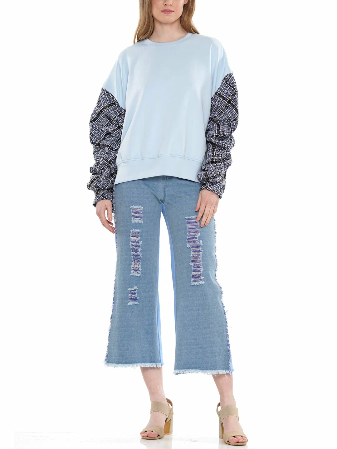 Why Dress Plaid Sleeve Sweater BEST SELLER 6 Why Dress Plaid Sleeve Sweater BEST SELLER