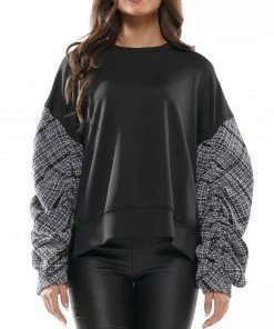 Why Dress Plaid Sleeve Sweater BEST SELLER 14 Why Dress Plaid Sleeve Sweater BEST SELLER