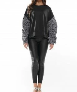 Why Dress Plaid Sleeve Sweater BEST SELLER 17 Why Dress Plaid Sleeve Sweater BEST SELLER