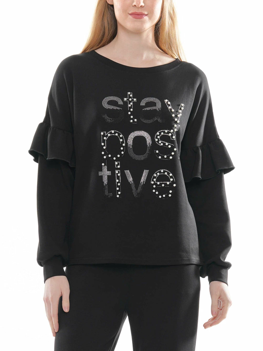 Why Dress Rhinestone Ruffle Sleeve Top 3 Why Dress Rhinestone Ruffle Sleeve Top