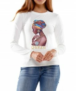 Why Dress TOPS Queen Long Sleeve Graphic T-shirt
