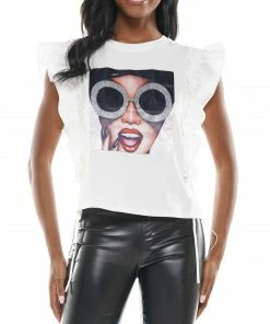 WHY DRESS Sales 37 Why Dress BEST SELLER Flutter Sleeve Sunglass T-shirt