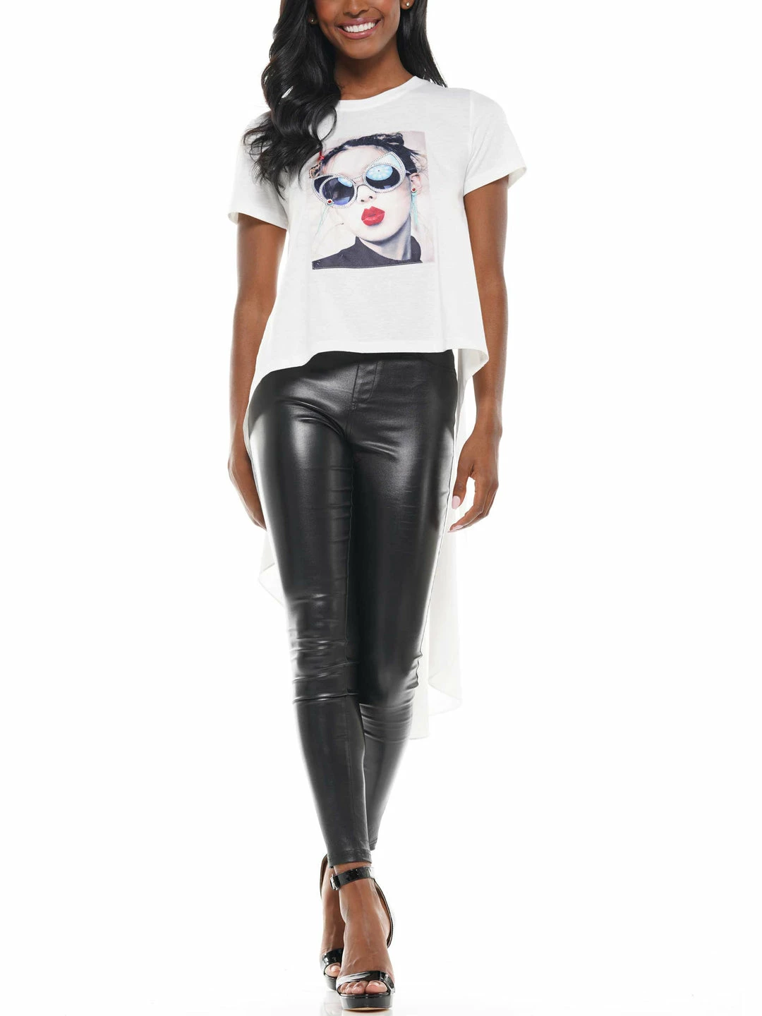 Why Dress Sunglass Girl High-low Top 3 Why Dress Sunglass Girl High-low Top