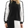 Why Dress Color Block Frill Hem Hoodie 1 Why Dress Color Block Frill Hem Hoodie