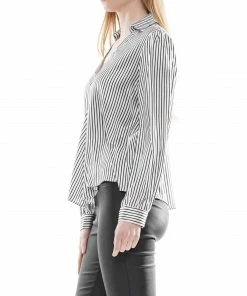 Why Dress NEW ARRIVALS Asymmetric Striped Blouse