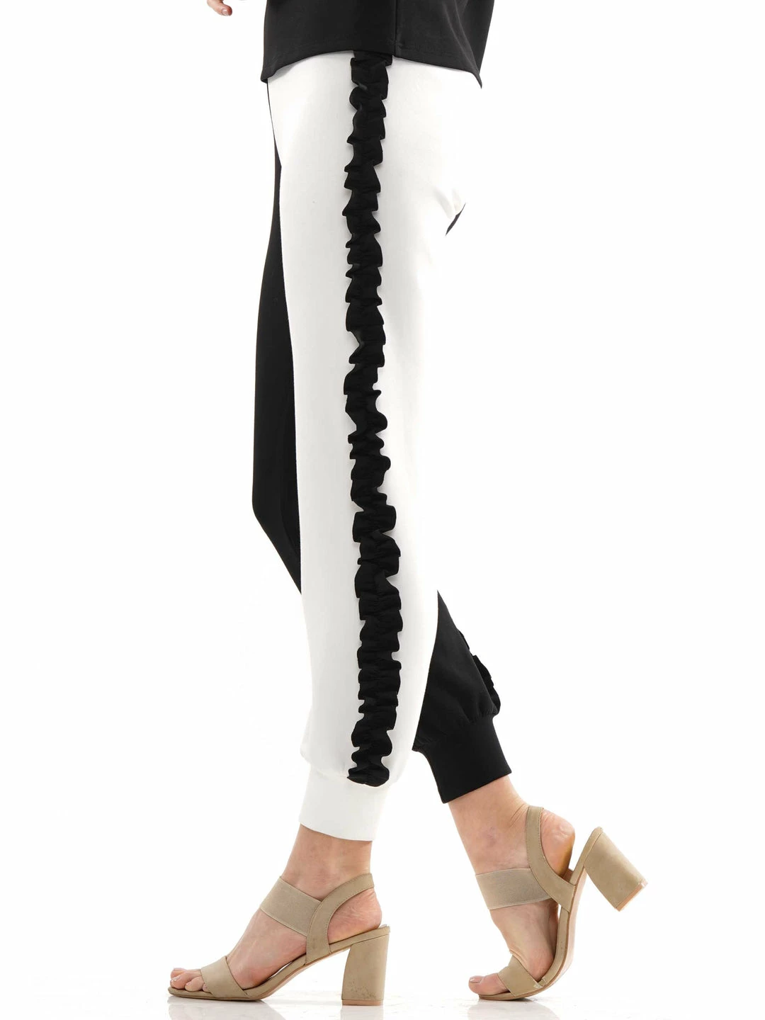 Why Dress NEW ARRIVALS Colorblock Joggers With Frill Hem 4 Why Dress NEW ARRIVALS Colorblock Joggers With Frill Hem