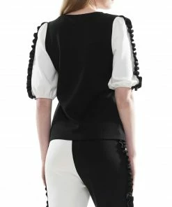 Why Dress NEW ARRIVALS Colorblock Short Sleeve Top With Frill Hem 8 Why Dress NEW ARRIVALS Colorblock Short Sleeve Top With Frill Hem