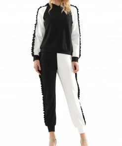 Why Dress NEW ARRIVALS Colorblock Joggers With Frill Hem 9 Why Dress NEW ARRIVALS Colorblock Joggers With Frill Hem