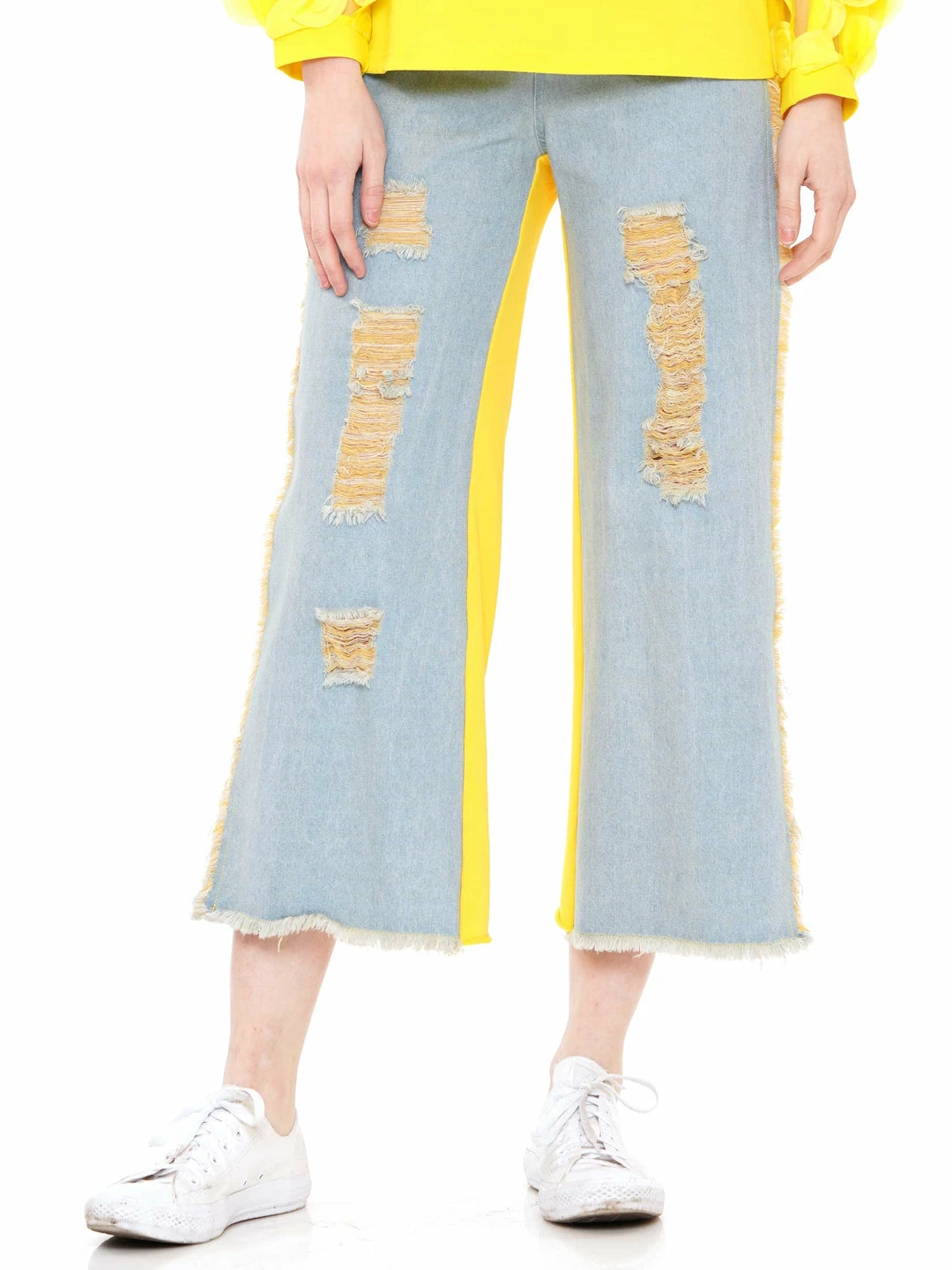 Why Dress BOTTOMS Denim And Cotton Torn Jeans 3 Why Dress BOTTOMS Denim And Cotton Torn Jeans