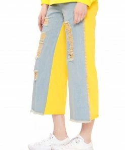 Why Dress BOTTOMS Denim And Cotton Torn Jeans