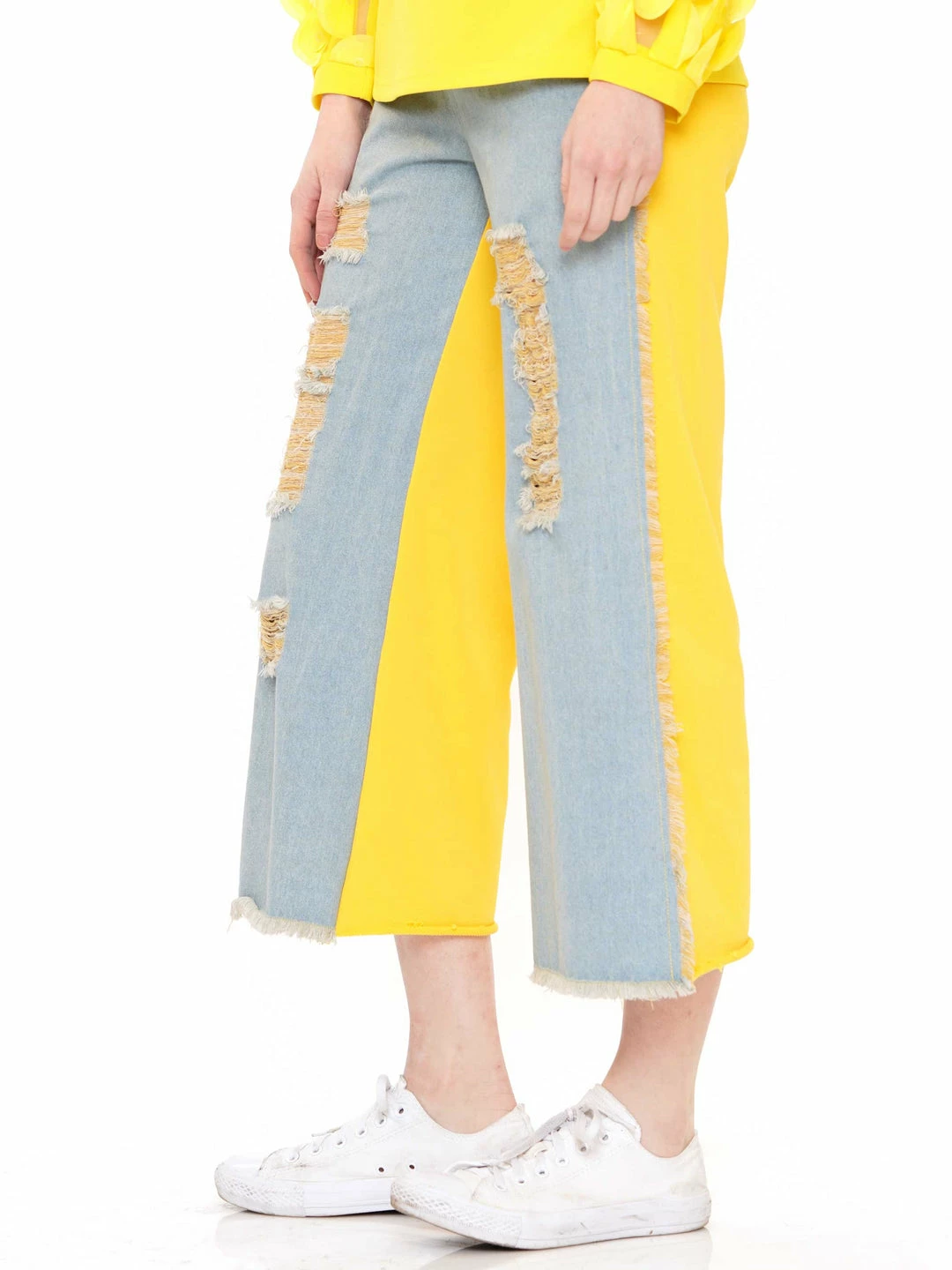 Why Dress BOTTOMS Denim And Cotton Torn Jeans 4 Why Dress BOTTOMS Denim And Cotton Torn Jeans